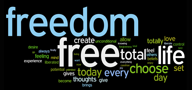 freedom word cloud