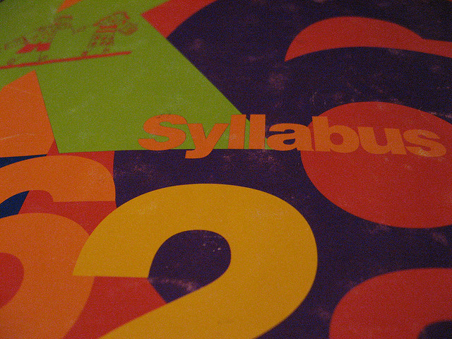 Syllabus from Flickr by Grace Kat